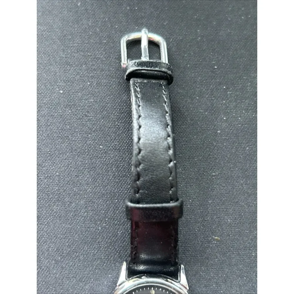 Jean Paul Silver Tone Case Black Dial And Band Women’s Quartz Watch